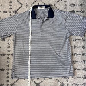 Fairway and Greene Titleist Blue and White Striped Golf Shirt